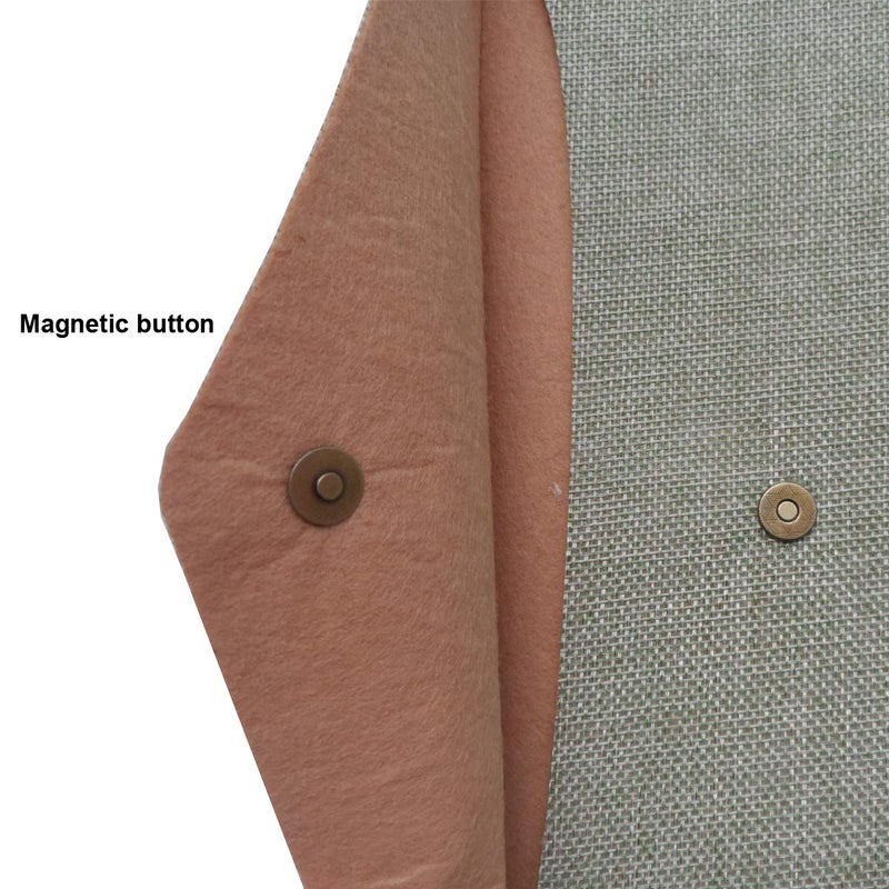 enyuwlcm Durable A4 File Folder Document Holder Portfolio Envelope Felt Folder Case with Snap Closure Set of 2 Green - Image 5